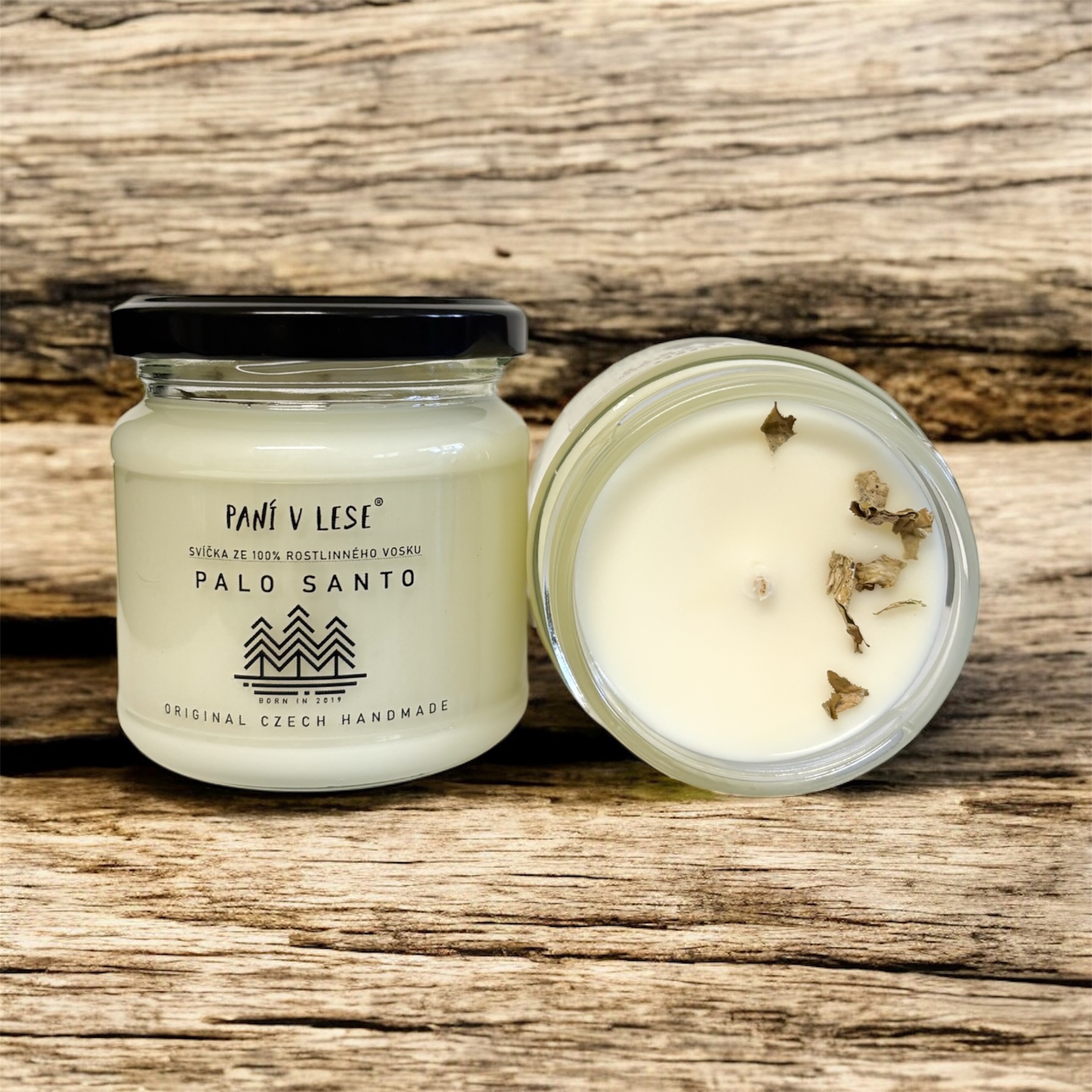 Svíčka v zavařovačce Palo Santo 150 g